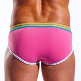 Miami Pink Sports Brief back