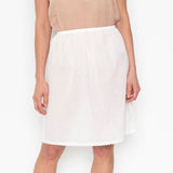 Cotton Skirt Slip White